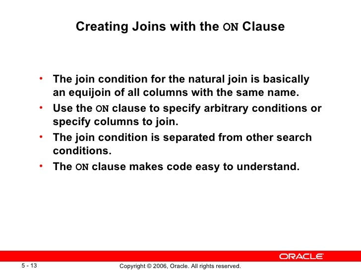Using Clause In Natural Join Using Clause In Natural Join