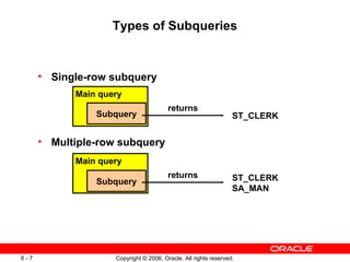 Les06 (using subqueries to solve queries) | PPT | Databases | Computer ...