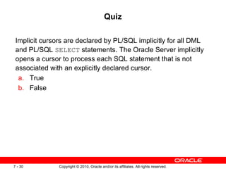 Cursores explicitos | PPT | Databases | Computer Software and Applications