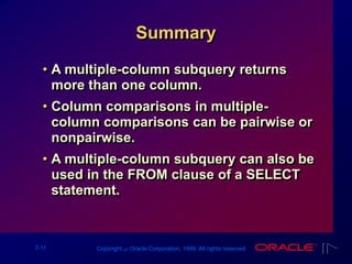 Les07[1]Multiple-Column Subqueries | PPT