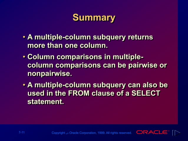 Les07[1]Multiple-Column Subqueries | PPT