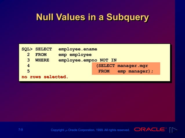 Les07[1]Multiple-Column Subqueries | PPT