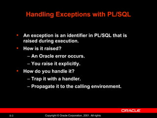 Oracle - Program with PL/SQL - Lession 08