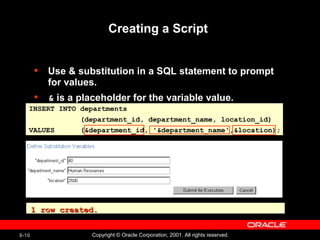 Manipulating Data Oracle Data base | PPT