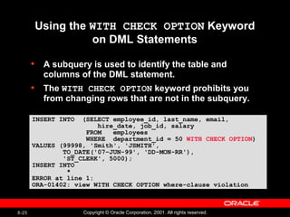Manipulating Data Oracle Data base | PPT