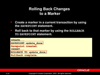 Manipulating Data Oracle Data base | PPT