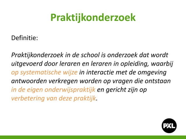 Les 1 - Praktijkonderzoek in de school | PPTX