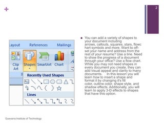 Les11 Working With Shapes | PPTX
