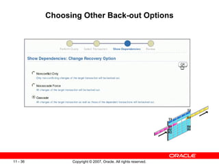 Choosing Other Back-out Options 