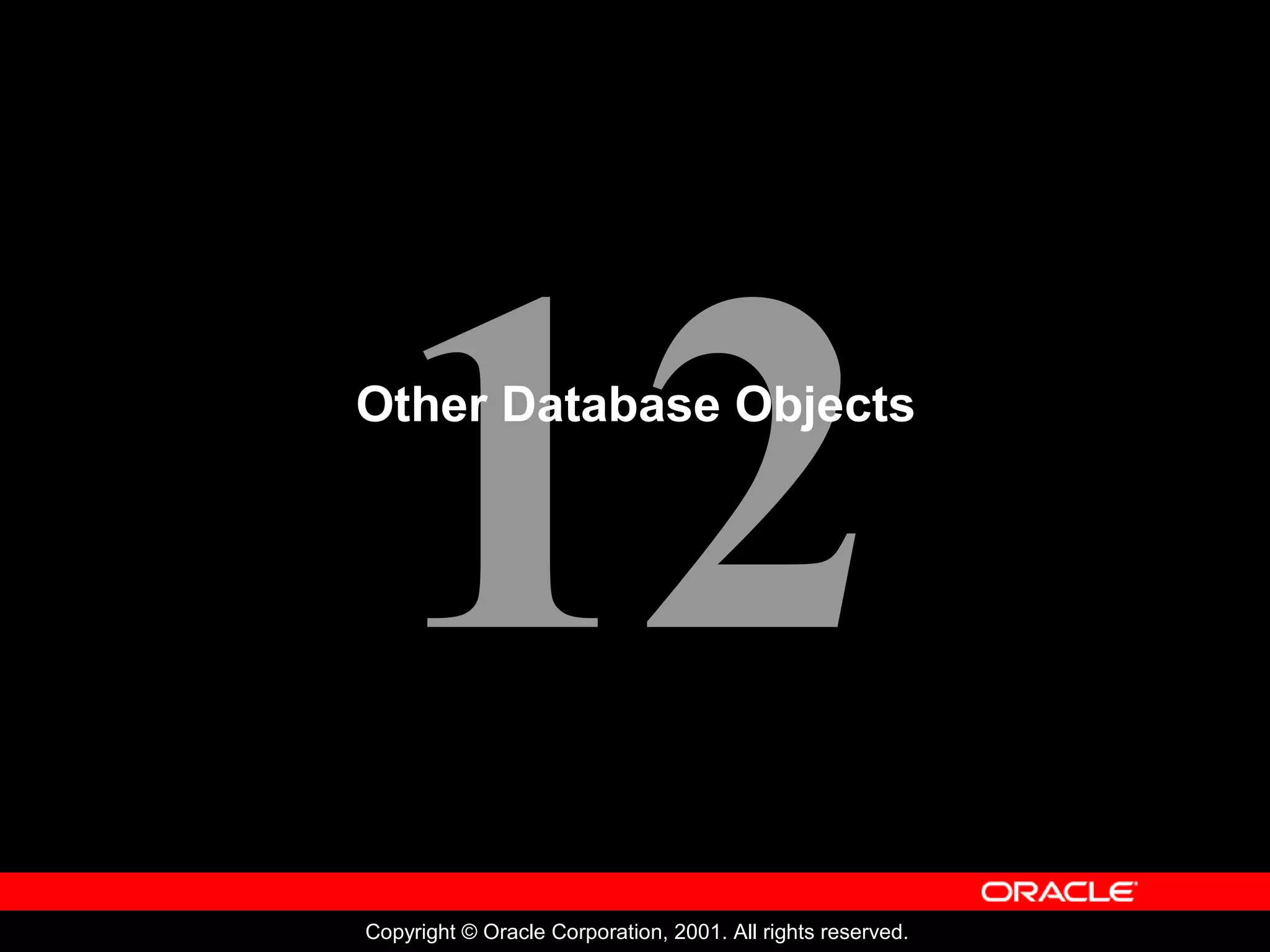 Other Database Objects 