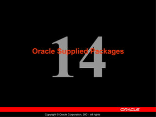 Oracle Supplied Packages 