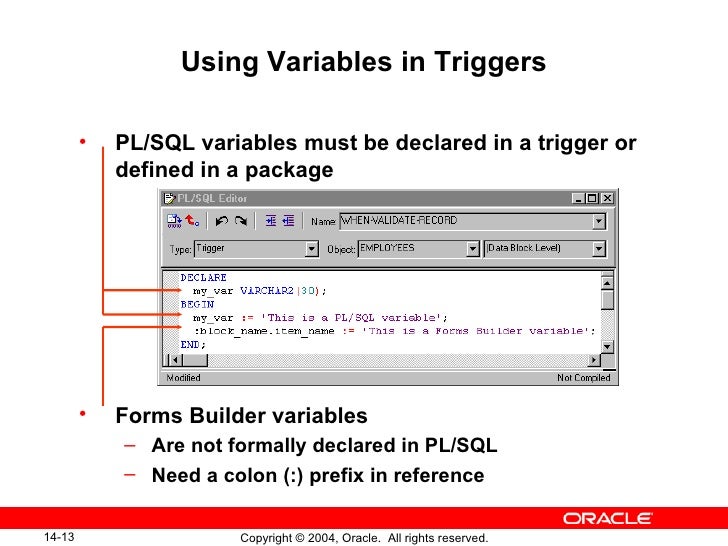 oracle 10g forms lesson 15