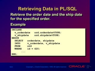 Les18[1]Interacting with the Oracle Server | PPT