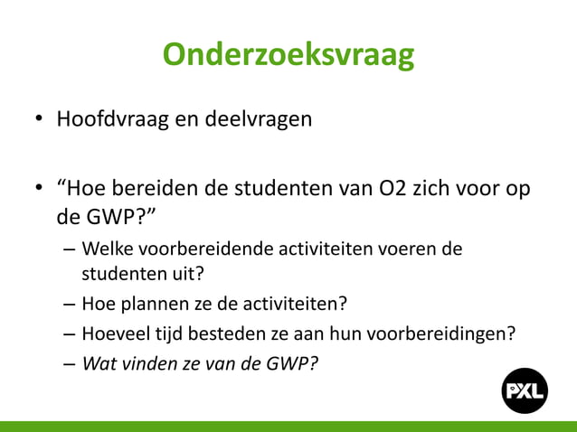 Les 2 - Praktijkonderzoek in de school | PPT