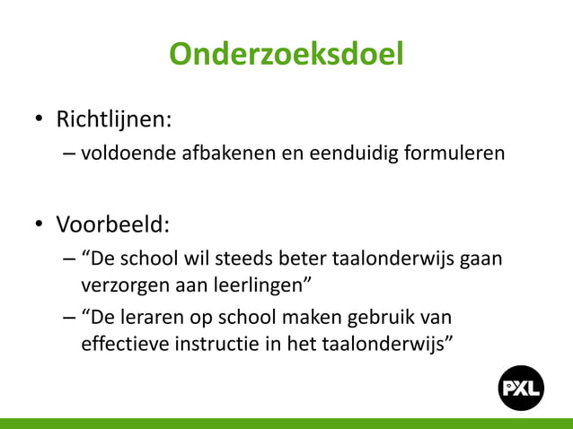 Les 2 - Praktijkonderzoek in de school | PPT