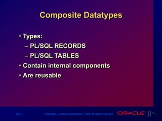 Les20[1]Working with Composite Datatypes | PPT