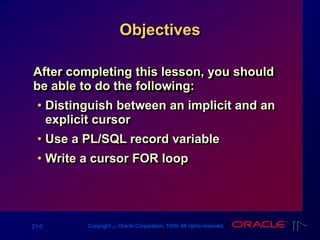 Les21[1]Writing Explicit Cursors | PPT