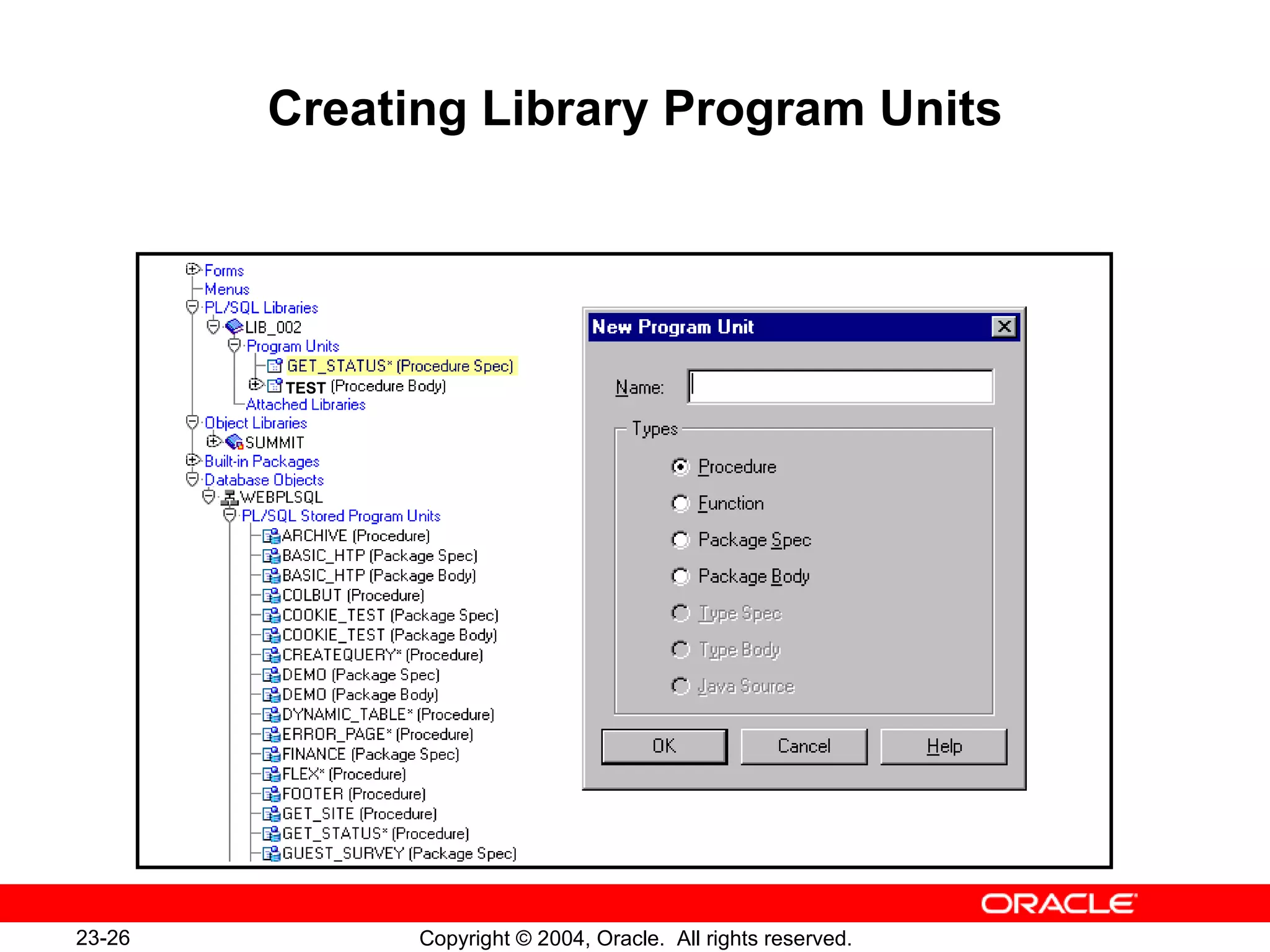Creating Library Program Units TEST 