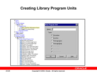 Creating Library Program Units TEST 