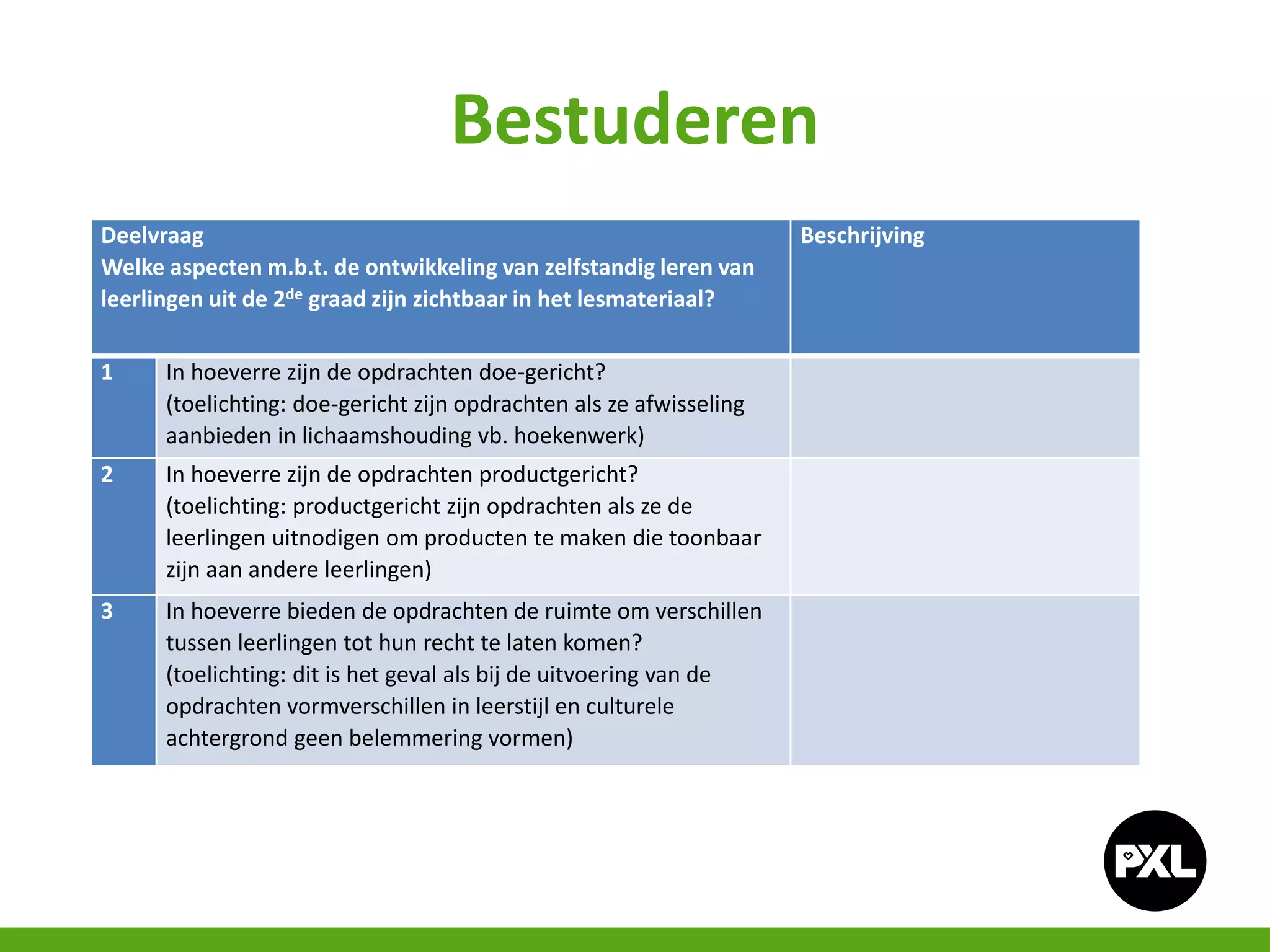 Les 3 - Praktijkonderzoek in de school | PPTX