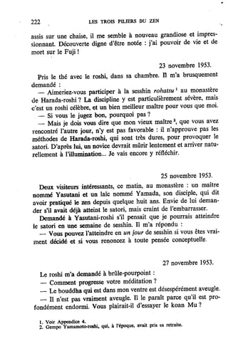 Les 3 piliers du zen de Philip Kapleau