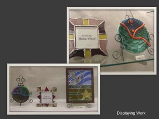 A student art display I created for Open HouseDisplaying Work