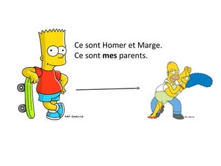 Ce sont Homer et Marge. Ce sont  mes  parents. 