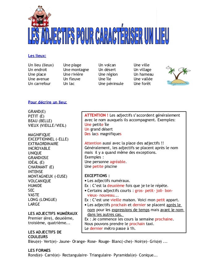 Afbeeldingsresultaat voor caractÃ©riser un lieu