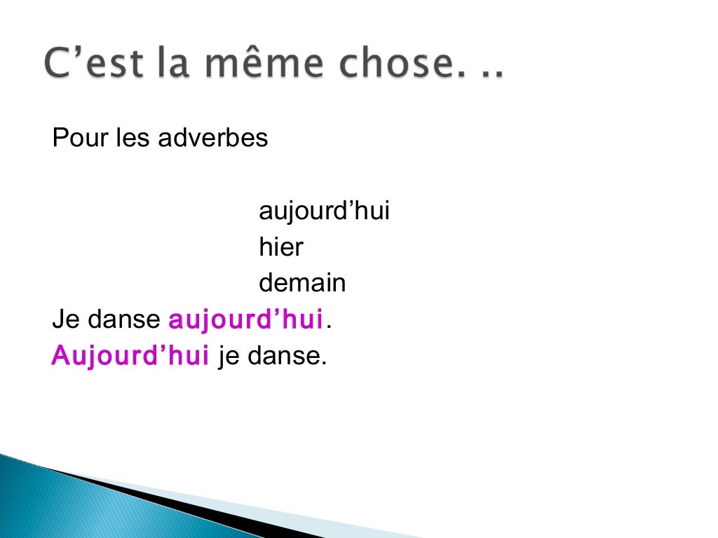 Les adverbes