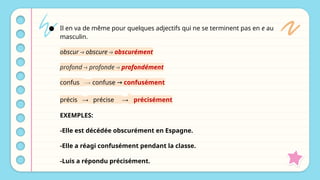 Les adverbes en-ment. Aprende francés fácil! | PPTX