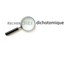 Recherche dichotomique
 