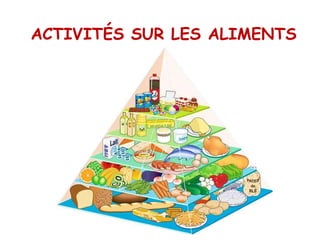 ACTIVITÉS SUR LES ALIMENTS
 