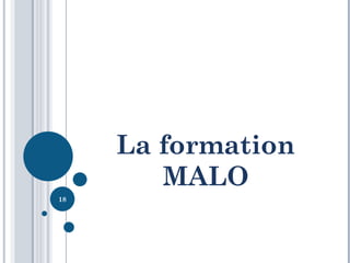 La formation
        MALO
18
 