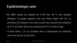 Rdc Maximum GENERALITES SUR LE DIAGNOSTIC DES ANEMIES .pptx