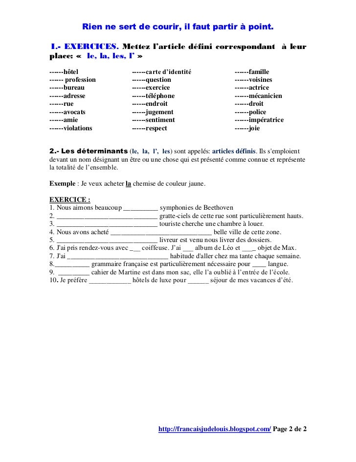 https://image.slidesharecdn.com/lesarticlesdfinis-120111080814-phpapp02/95/les-articles-dfinis-2-728.jpg?cb=1326269326 Rodzajniki określone, nieokreślone i cząstkowe - ćwiczenie 4 - Francuski przy kawie