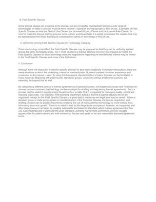 Standardizing Patent License Agreements | PDF