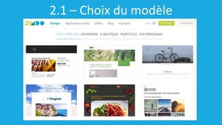 2.1 – Choix du modèle
 