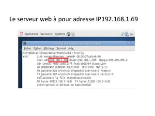 Le serveur web à pour adresse IP192.168.1.69
 
