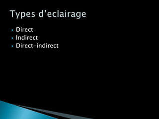  Direct
 Indirect
 Direct-indirect
 