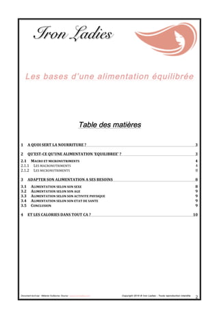 Les bases d’une alimentation équilibrée | PDF