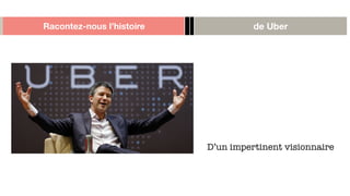 Racontez-nous l’histoire de Uber
D’un impertinent visionnaire
 