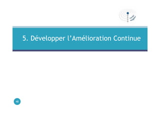 5. Développer l’Amélioration Continue
48
 