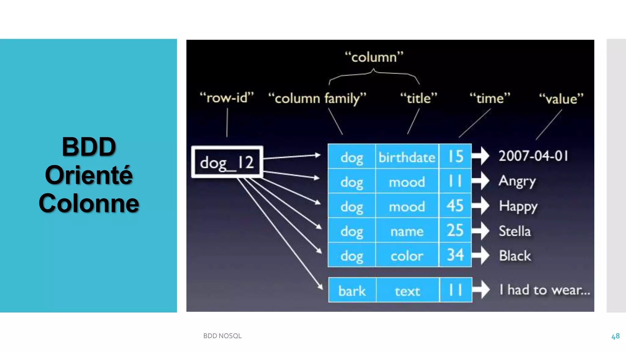 BDD
Orienté
Colonne
BDD NOSQL 48
 