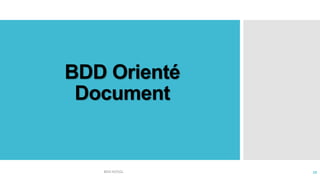 BDD Orienté
Document
BDD NOSQL 39
 