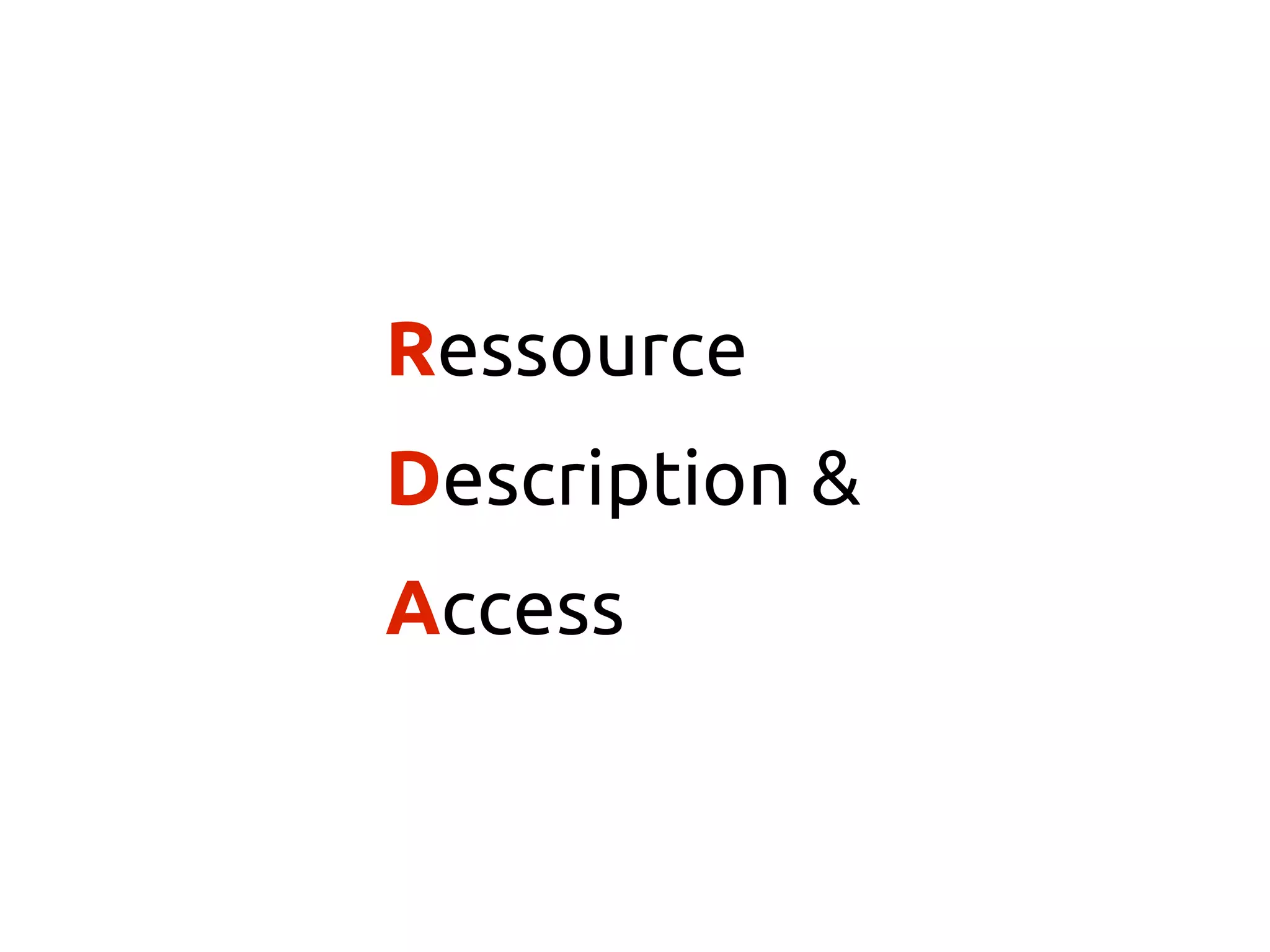Ressource
Description &
Access