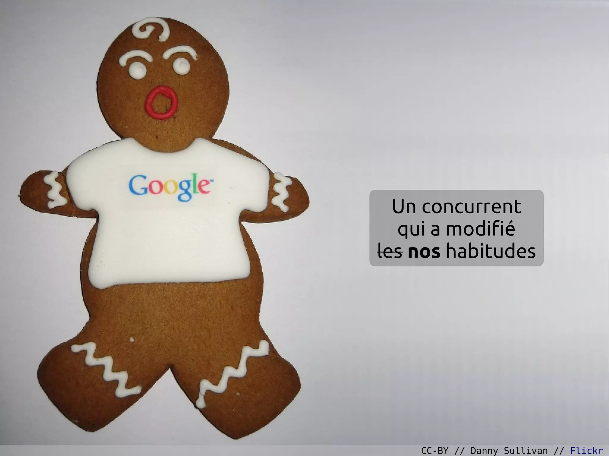 Un concurrent
qui a modifié
les nos habitudes
CC-BY // Danny Sullivan // Flickr