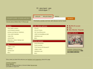 Et pourquoi pas
  catalogue ?
 