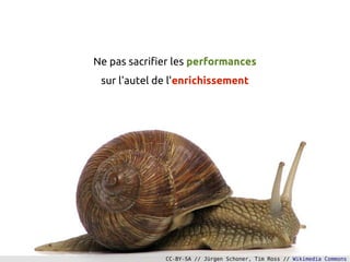 Ne pas sacrifier les performances
 sur l'autel de l'enrichissement




              CC-BY-SA // Jürgen Schoner, Tim Ross // Wikimedia Commons
 