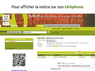 Pour afficher la notice sur son téléphone
 