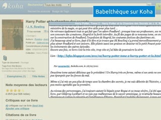 Babelthèque sur Koha
 